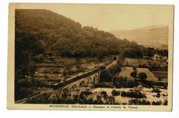 Retournac - Changue Et L'entrée Du Tunnel ( Train à Vapeur Sur Pont En Direction Du Tunnel ) Circ 1936, Sous Enveloppe - Retournac