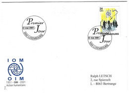 Luxembourg 2001OIM ONU Migration ¦ IOM UNO ¦ ... - Lettres & Documents
