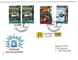 Luxembourg 2001 Sauveteurs Sauvetage ¦ Recue Rescuer ¦ Rettungskräfte Rettung - Cartas & Documentos