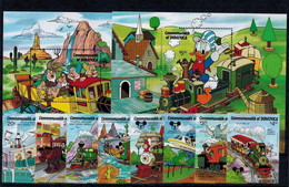 MWD-121114-29 MVT MINT PF/MNH ¤ DOMINICA 1987 (KOMPL. SET)   ¤ THE WORLD OF WALT DISNEY -- FRIENDS OF WALT DISNEY - Disney