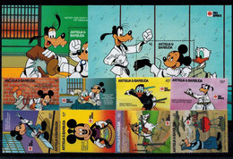 MWD-121114-09 MINT PF/MNH ¤ ANTIGUA & BARBUDA 1991 (KOMPL. SET)  ¤ THE WORLD OF WALT DISNEY -- FRIENDS OF WALT DISNEY - Disney