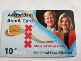 NETHERLANDS CHIPCARD  € 5,10,20 SERIE KING WILLEM ALEEXANDER & QUEEN MAXIMA MARIAGE  ARENA CARD CARD  ** 4465** - Openbaar