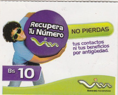 Bolivia, Bol-Viva-61A, Recupera Tu Número, 2 Scans.    2014-03-06 - Bolivia