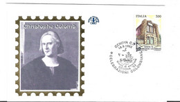 Enveloppe FDC 1er Jour ITALIE Christophe COLOMB 1992 - Christoph Kolumbus