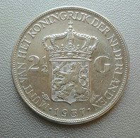 Netherlands 1937 2 1/2 Gulden Half Wilhelmina Olanda Fiorino [1] - 2 1/2 Florín Holandés (Gulden)