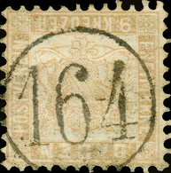 ALLEMAGNE / GERMANY / BADEN Ca.1862 "164" Bahnpost Stempel Typ.2 (Einkreisstempel 12mm) /Mi.20ba - Usati