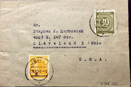 ALLEMAGNE / GERMANY / DEUTSCHLAND 1947 Allierte Besetzung Mi.828 & 952 On Cover To USA - Other & Unclassified