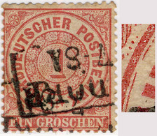 ALLEMAGNE / GERMANY / Norddeutscher Bund 1869 Mi.16 Bruch Im Kreis über "U" In "NORDDEUTSCHER" - Usados