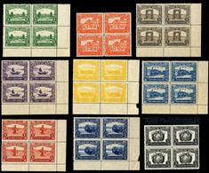 BOLIVIA 1915 - GUIQUI-LA PAZ RAILWAY - Non émis/unissued Set Of 9 Blocs X4 MNH** - Bolivie