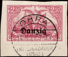 DANZIG 1920 (14.11) - "OHRA (Kr. DANZIGER HÖHE)" Date Stamp (Wolff 4) On Mi.12b - Usados