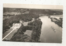 Cp, 78 , ROSNY SUR SEINE , La Seine Et Le Château ,  Vue Aérienne , Vierge ,  Ed. Combier - Rosny Sur Seine