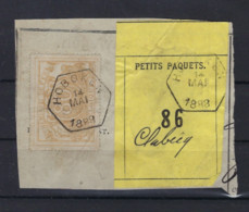 SP / TR 12 Fragment Met Etiquette PETITS PAQUETS : Nr. 86 HEXAGONALE Stempel HOBOKEN > CLABECQ ! LOT 269 - Documents & Fragments