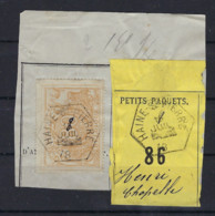 SP 12 / TR 12 Fragment Etiquette PETITS PAQUETS : Nr. 86 HEXAGONALE Stempel HAINE-ST-PIERRE > HENRI CHAPELLE ! LOT 269 - Documenti & Frammenti