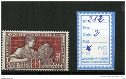 FRANCE LUXE ** N° 212 - Unused Stamps