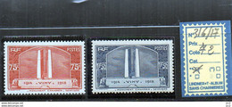 FRANCE  LUXE** N°316/17 - Unused Stamps
