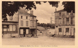 CELLES SUR BELLE - Coin De La Place Et Les Halles, Pub BYRRH - Celles-sur-Belle