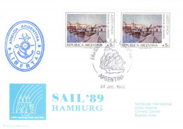 ARGENTINA - CARD SAIL HAMBURG 89 Mi #1981  //Q185 - Otros & Sin Clasificación