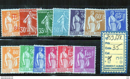 FRANCE  LUXE** N°359/71 - Unused Stamps