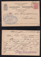 Finnland Finland 1893 Stationery Postcard HELSINKI To CHRISTIANIA Norway - Lettres & Documents