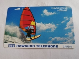 HAWAII GLOBAL LINK 6 UNITS  WINDSURFING  HAWAII , GTE HAWAIIAN TELEPHONE  MINT      **4472** - Hawaï