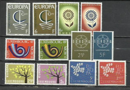 R404- LUXEMBURGO 6 SERIES COMPLETAS MNH** NUEVOS SERIE EUROPA.CALIDAD. - Collections