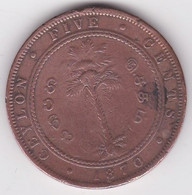 Ceylon. 5 Cents 1870. Victoria. Copper. KM# 93 - Sri Lanka