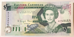 Eastern Caribbean CARAIBI Orientali EST $5 1994 A174846A Lotto.2470 - Ostkaribik