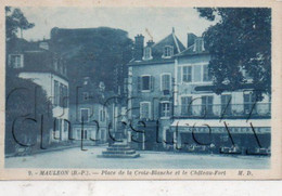 Mauléon-Barousse (65) : Le Café Du Commerce Place De La Croix Blanche De Mauléon En 1930 PF. - Mauleon Barousse