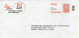 Pret A Poster Reponse PRIO (PAP) Fédération Française Des Diabétiques Agr. 270179 - (Marianne Yseult-Catelin) - Prêts-à-poster: Réponse /Ciappa-Kavena