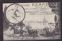 CPA Cheval équitation CHANTILLY écrite - Paarden