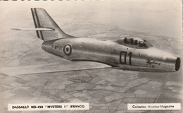 Carte Photo  Aviation-Magazine - DASSAULT MD-452 "MYSTERE I"(France) - 1946-....: Modern Era