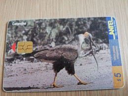 URUGUAY CHIPCARD  BIRD /VOGEL  $5 CARANCHO      Nice Used Card    **4505** - Uruguay