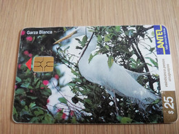 URUGUAY CHIPCARD  BIRD /VOGEL  $25  GARZA BIANCA           Nice Used Card    **4519** - Uruguay