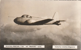 Carte Photo  Aviation-Magazine  -  HUNTING-PERCIVAL P-84 "JET PROVOST" (GB) - 1946-....: Modern Era