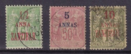 ZANZIBAR - 3 Valeurs Oblitérées De 1894/1900 - Used Stamps