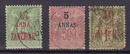 ZANZIBAR - 3 Valeurs Oblitérées De 1894/1900 - Oblitérés