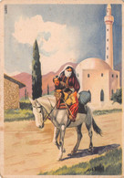 0421 "CONTADINA CHE SI RECA AL MERCATO DI TIRANA"   ANIMATA, CAVALLO. CART NON SPED - Albania