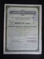 VP ASSURANCE 1928 (V2030) L'ASSICURATRICE ITALIANA (3 Vues) GENèVE 29/06/1958 - Bank & Insurance