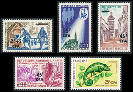 REUNION 1971 - Yv. 394 396 397 398 Et 399 **   Cote= 7,00 EUR - 5 Timbres  ..Réf.FRA29389 - Unused Stamps