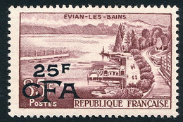 REUNION 1957-59 - Yv. 341 (=FR 1193 + Surch) **   Cote= 5,20 EUR - Evian-les-Bains  ..Réf.FRA29282 - Unused Stamps
