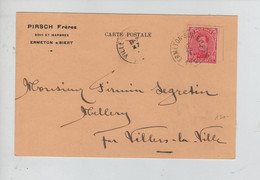 REF3107/ TP 138 S/CP Pirsch Frères Bois Et Marbres Ermetons/Biert + C. Ermeton-sur-Biert 26/1/1920 > Villers-La-Ville - Cartas