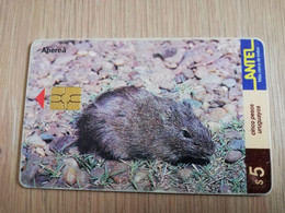 URUGUAY CHIPCARD  ANIMAL    $5  APEREA          Nice Used Card    **4552** - Uruguay