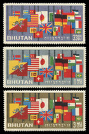 Bhutan 1964 Mi# 40/42 MNH Heroes Of The Nations - Bhután