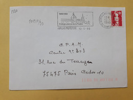 15 Cantal - Flamme 1990 - AURILLAC - 1690 / 1990 Collège Jeanne De La Treilhe - Mechanical Postmarks (Advertisement)