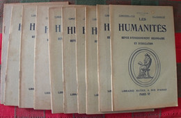 10 N° De "Les Humanités". Revue D'enseignement Secondaire Et D'éducation. Hatier 1927-1929 - 18 Ans Et Plus
