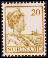 1913-1927. SURINAME Wilhelmina. 20 Cts. Hinged. (MICHEL 100) - JF413047 - Surinam