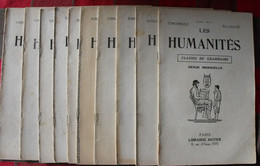 10 N° De "Les Humanités". Hatier 1941-1942. Revue D'enseignement Secondaire Et D'éducation. Classe De Grammaire - 18+ Years Old