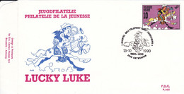 B01-284 2390  BD P956 FDC Rare Lucky Luke Morris 13-10-1990 2018 Antwerpen €13 - 1981-1990