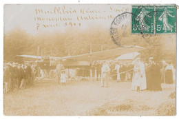 MAILLEBOIS (28) Carte Photo Monoplan Antoinette Aviateur Latham Gros Plan Animation - Andere & Zonder Classificatie