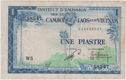 FRENCH INDOCHINE  , 1 PIASTRE 1954 , P-94 - Indocina